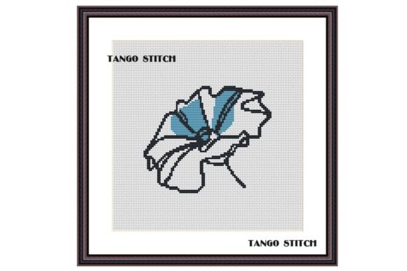 Blue Abstract Flower Cross Stitch: A Seasonal Delight