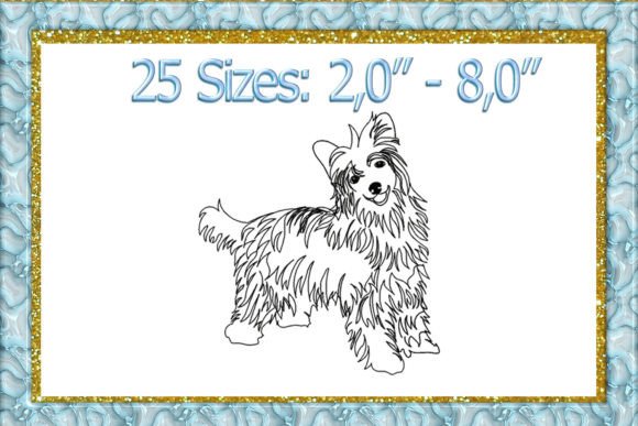 Charming Chinese Crested Powder Puff Embroidery