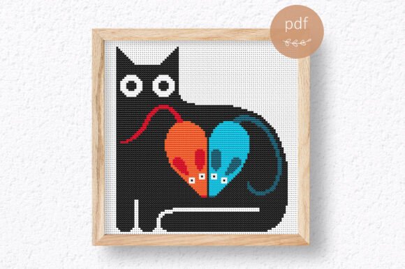 Charming Colorful Cats Cross Stitch Pattern Pdf