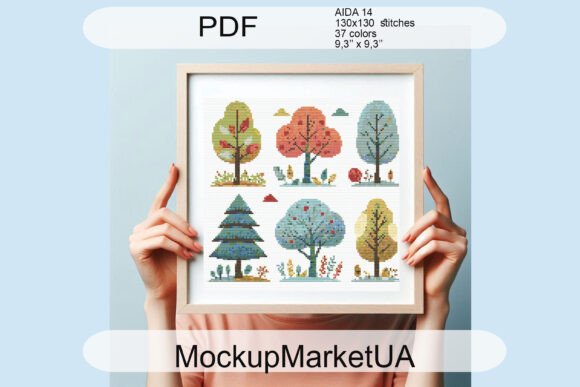 Cozy Autumn Cross Stitch Patterns PDF, Nature
