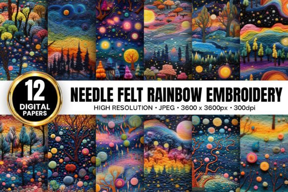 Exploring Needle Felt Rainbow Embroidery Patterns