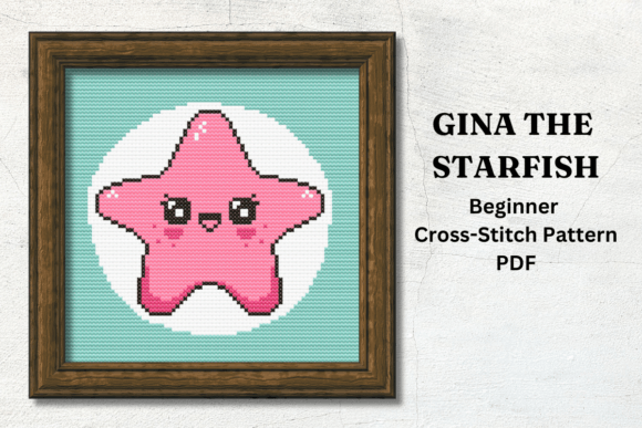Gina the Starfish: A Kawaii Embroidery Delight