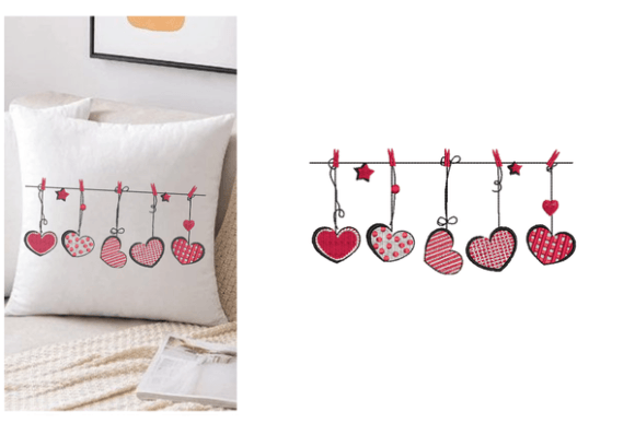 Lovely Hearts: A Premium Embroidery Design