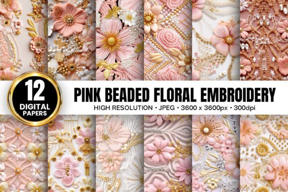 Pink Beaded Flowers: A Festive Touch for Holiday Creations
