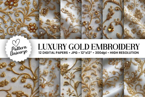 Review: Gold Rhinestones Embroidery Patterns