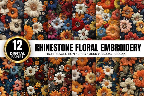 Rhinestones Flowers Embroidery: A Designer's Review