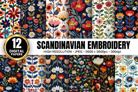 Scandinavian Flowers for Seasonal Embroidery