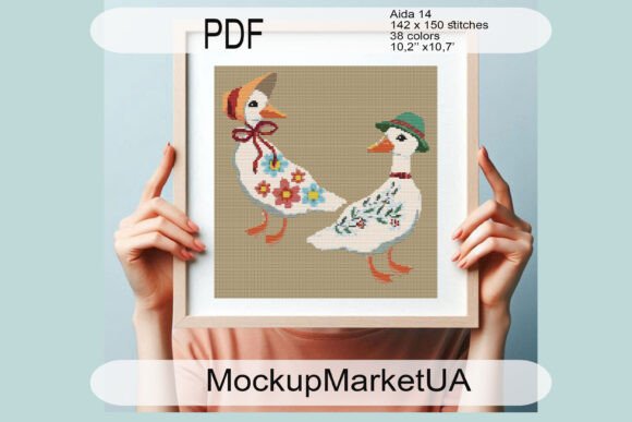 Simple DUCK Cross Stitch Patterns for Holiday Gifts