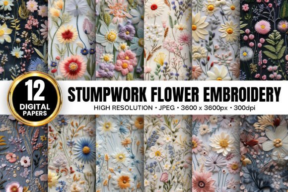 Stumpwork Floral Embroidery for Seasonal Delight