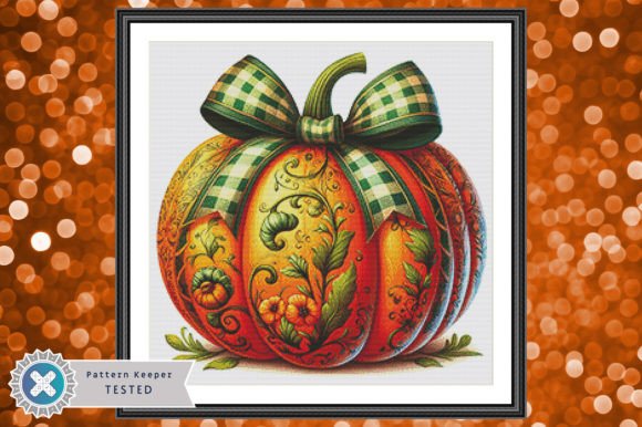 Toile Pumpkin Cross Stitch Pattern Review